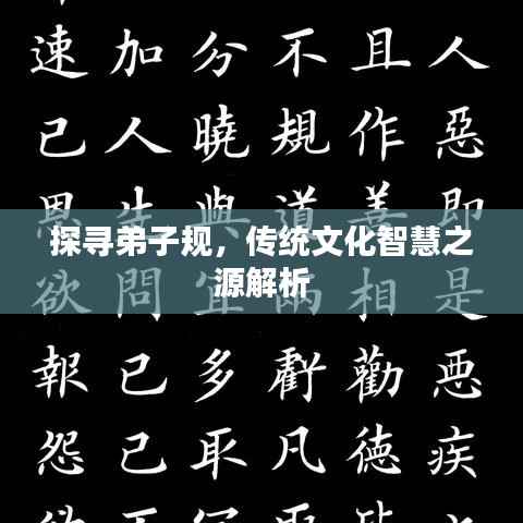 探寻弟子规，传统文化智慧之源解析
