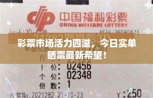 彩票市场活力四溢,今日实单晒票最新希望!